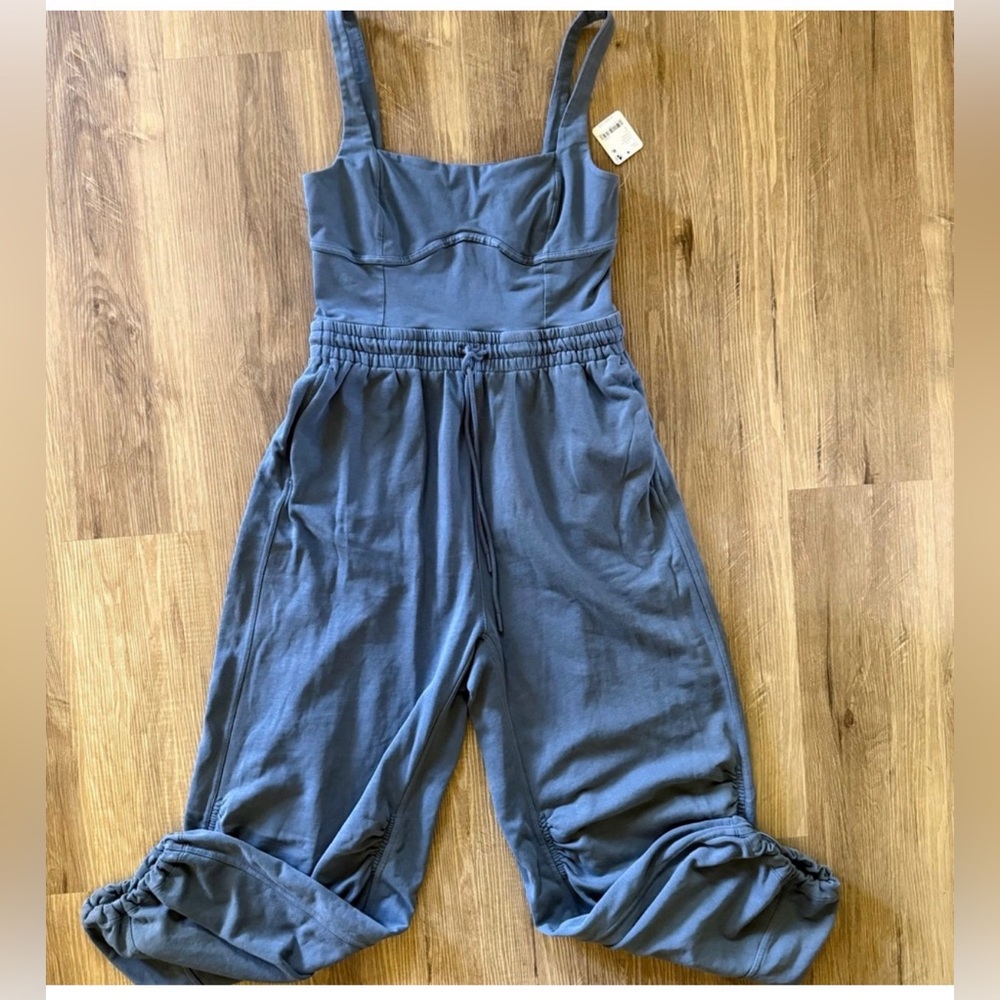 NWT Free People Onesie/Blue Jumpsuit L - Picture 5 of 13